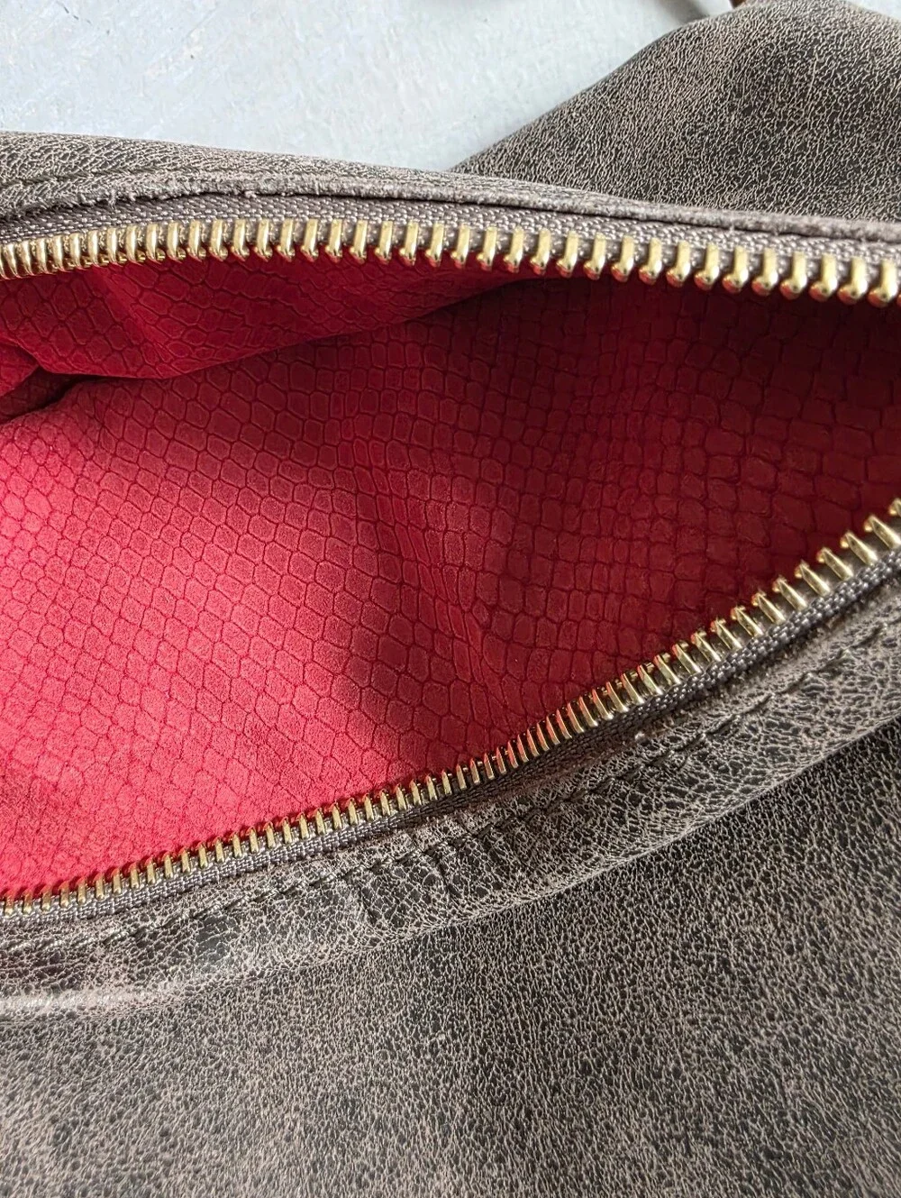 Hammitt VIP Medium Crossbody Bag Pewter Brushed Gold 9.5x7x2